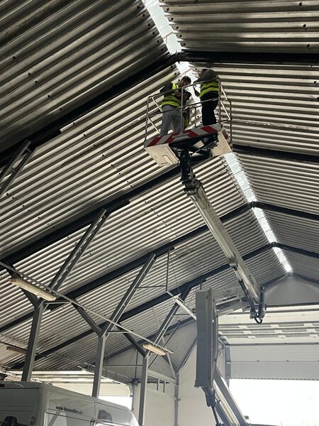 Skladovací hala Břeclav – detail